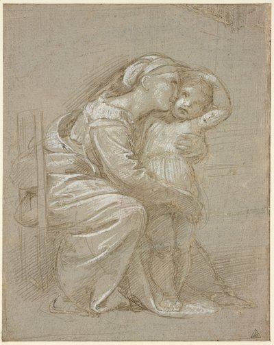 A Mother Embracing a Child by Raffaello Sanzio Raphael